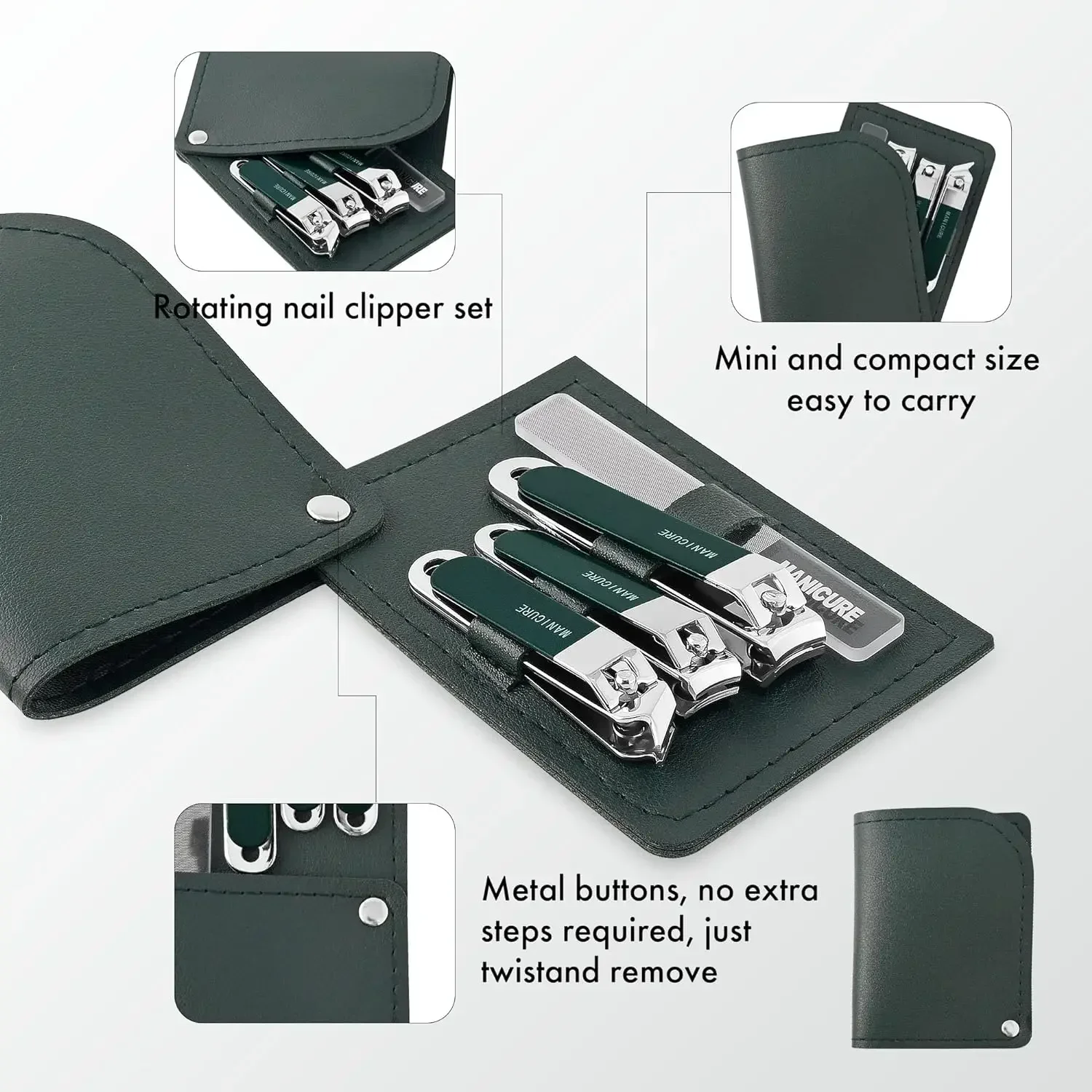 ,4 Pcs Men/Women Nail Clippers - đánh giá và giá Mens Grooming Travel Kit
