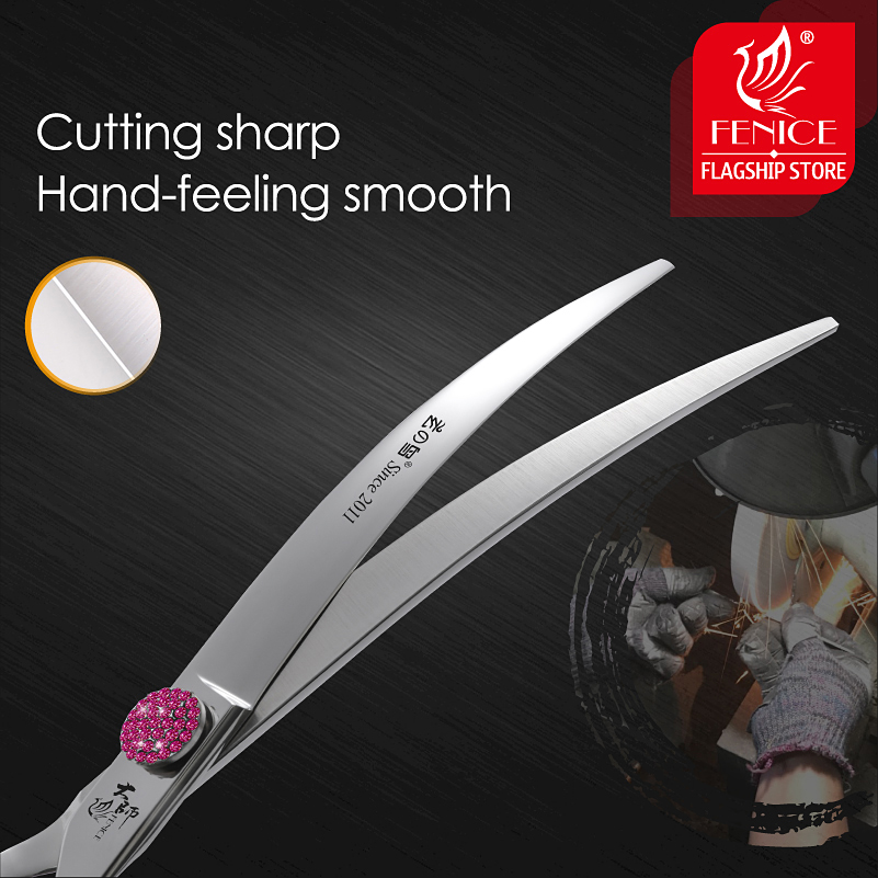 Fenice Pink Diamond Screw Pet  - đánh giá và giá Grooming Scissors