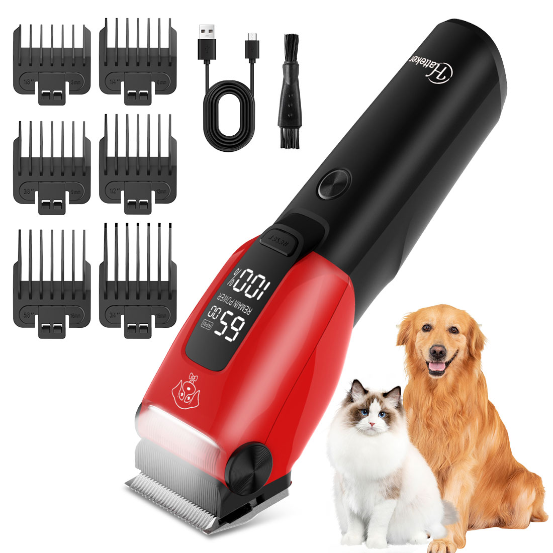 Hatteker Electric Pet Hair Cli - đánh giá và giá Grooming Kit