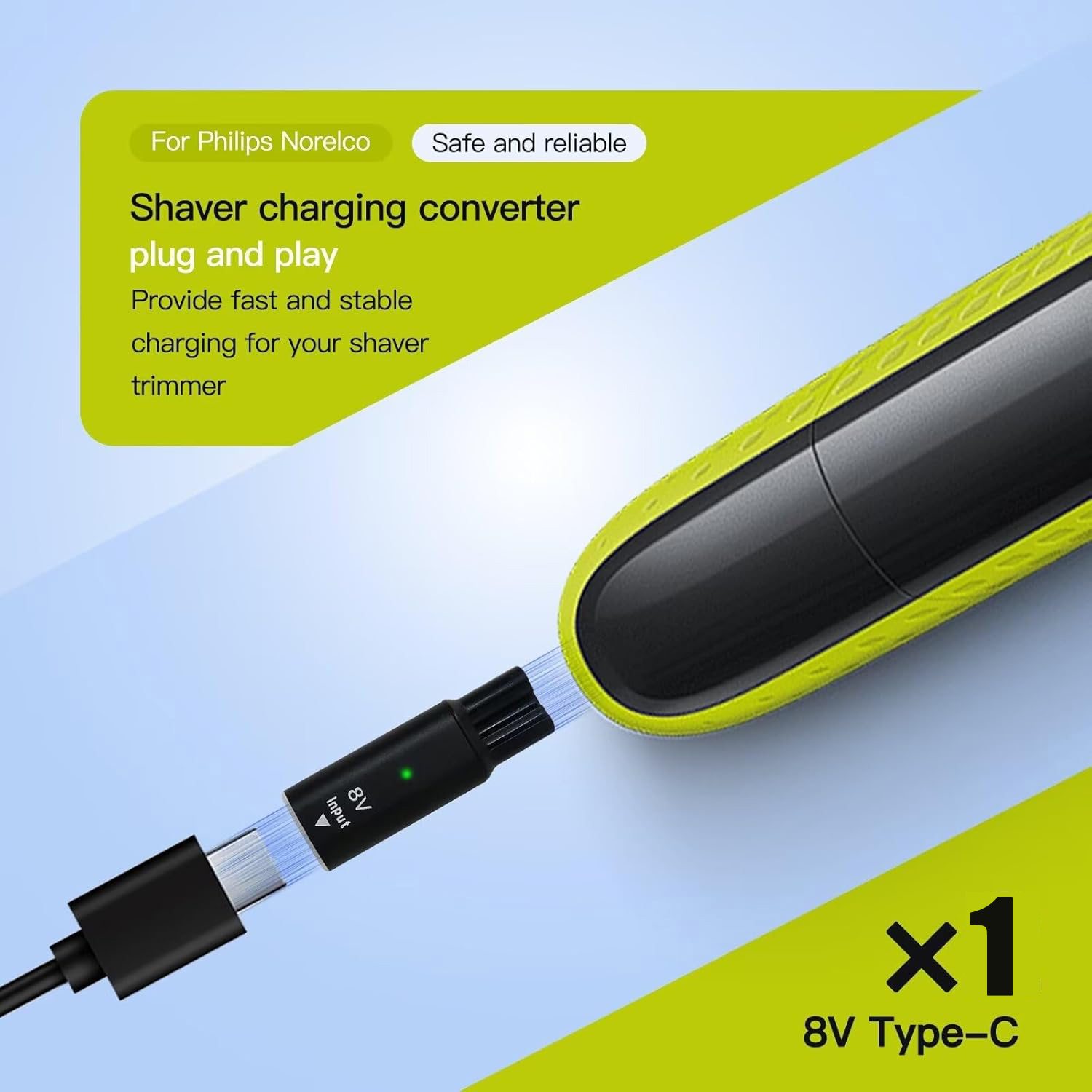 8V HQ850 Type-C Shaver Charger - đánh giá và giá Electric Razor