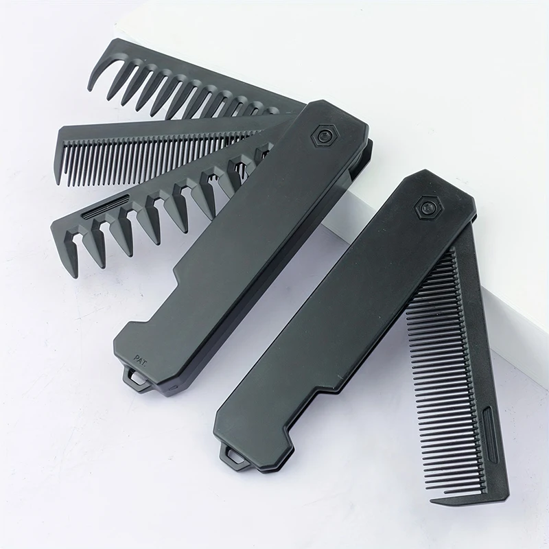3-in-1 Folding Beard Comb for  - đánh giá và giá Mens Grooming Travel Kit