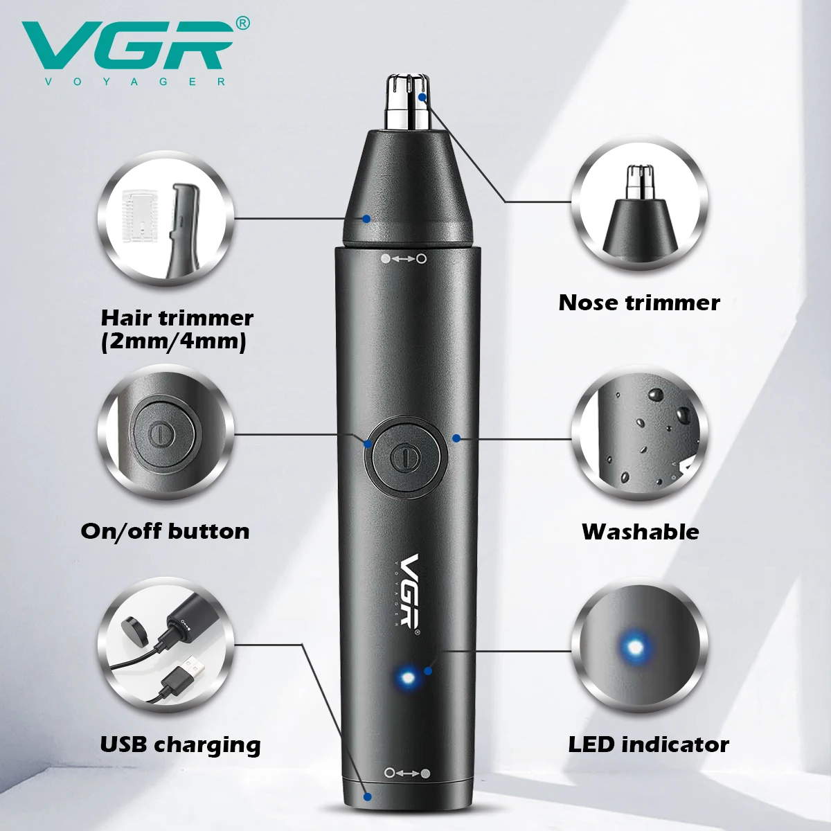 VGR Washable Nose Hair Trimmer - đánh giá và giá Nose Trimmer