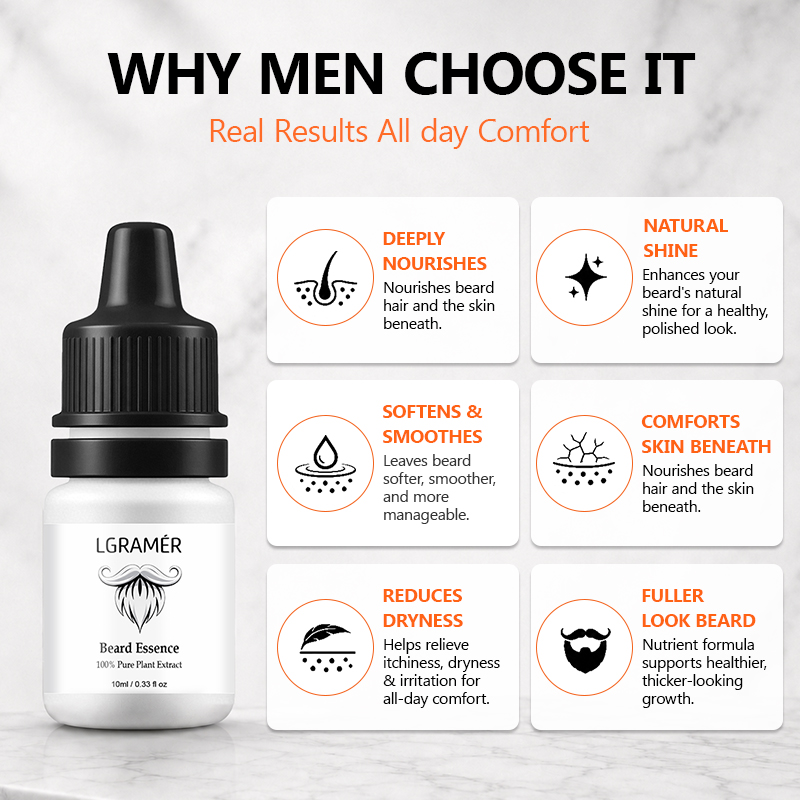 Men's Beard Growth Serum Nouri - đánh giá và giá Beard Oil
