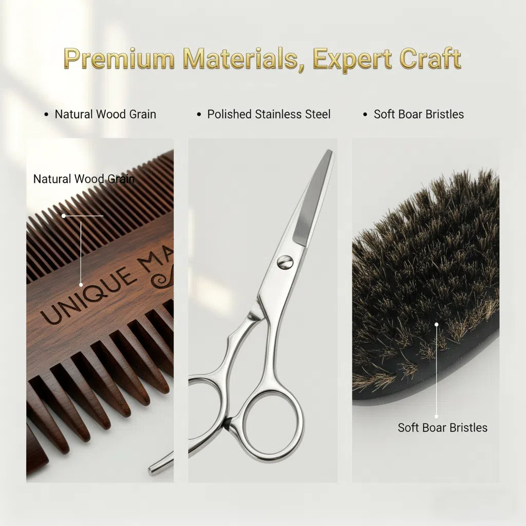 UNIQUE MAN Men's Beard Set, Bl - đánh giá và giá Grooming Kit
