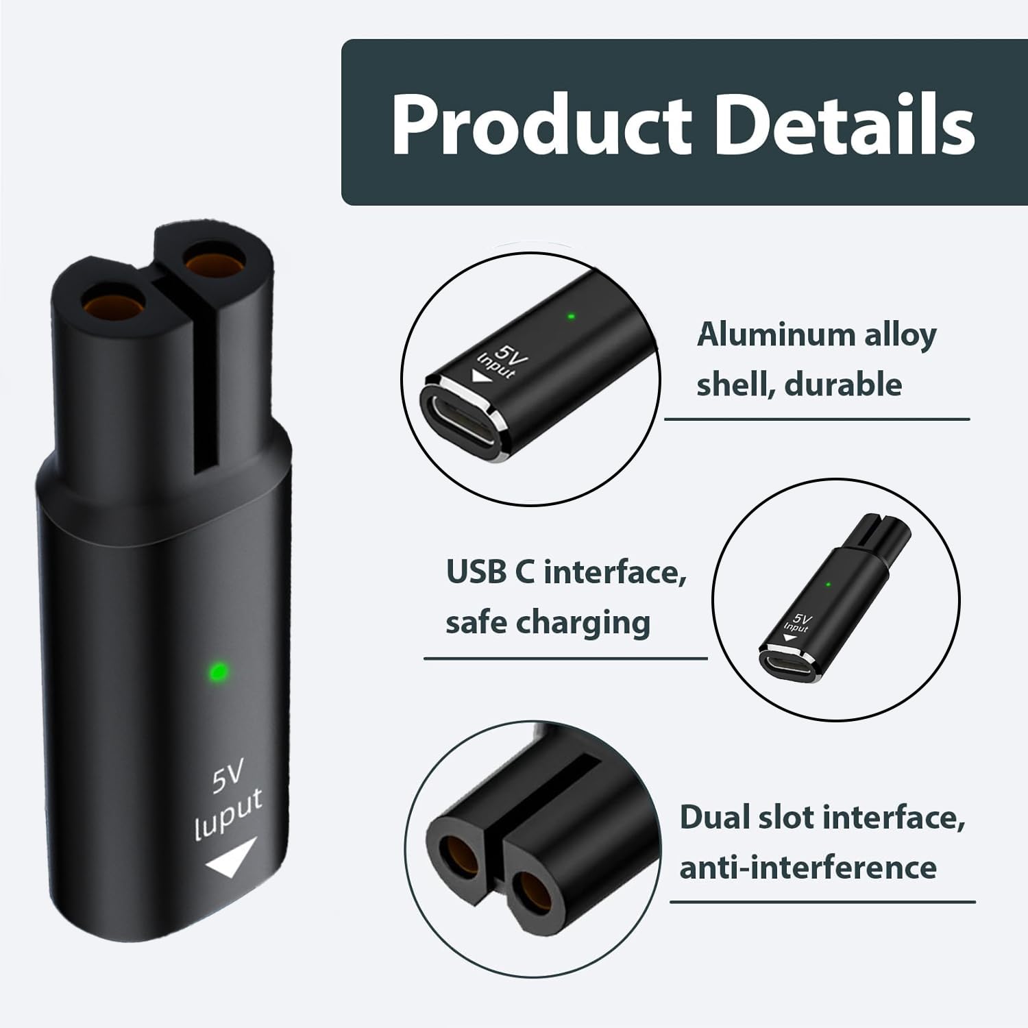 5V 15V USB Type C Charging Ada - đánh giá và giá Electric Shaver Rotary