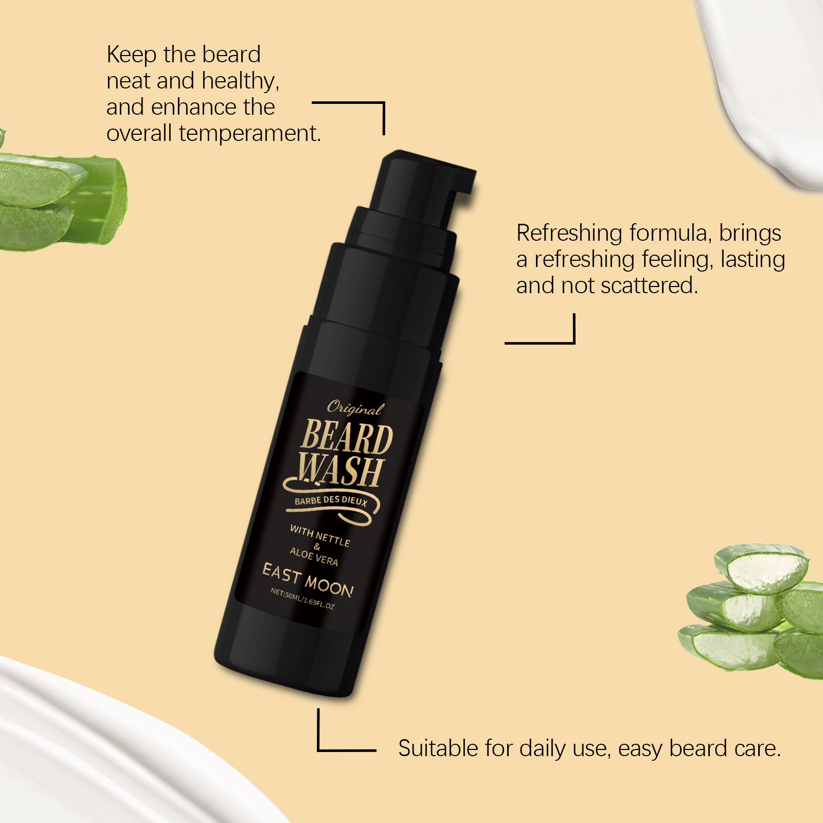 50ML Men Bubble Beard Wash Gel - đánh giá và giá Beard Oil
