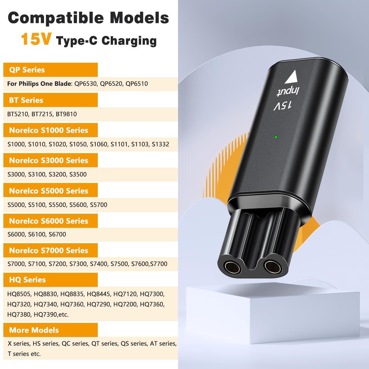 15V USB-C Safe Stable Mini Cha - đánh giá và giá Electric Razor